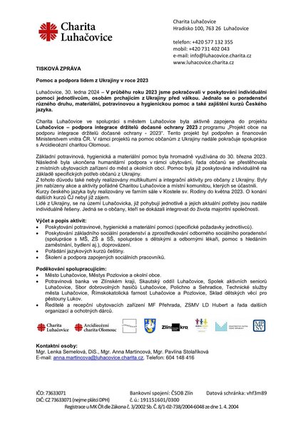 TZ Pomoc a podpora lidem z Ukrajiny v roce 2023 2024_01_30