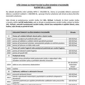 Ceník služeb Denního stacionáře