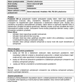 Popis realizace poskytování služby Denního stacionáře